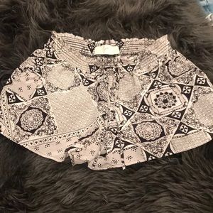 Joie pattern silk shorts
